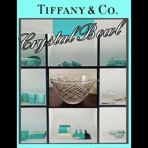 Tiffany & Co. Diamond Cut Crystal 10” bowl centerpiece gifting entertaining